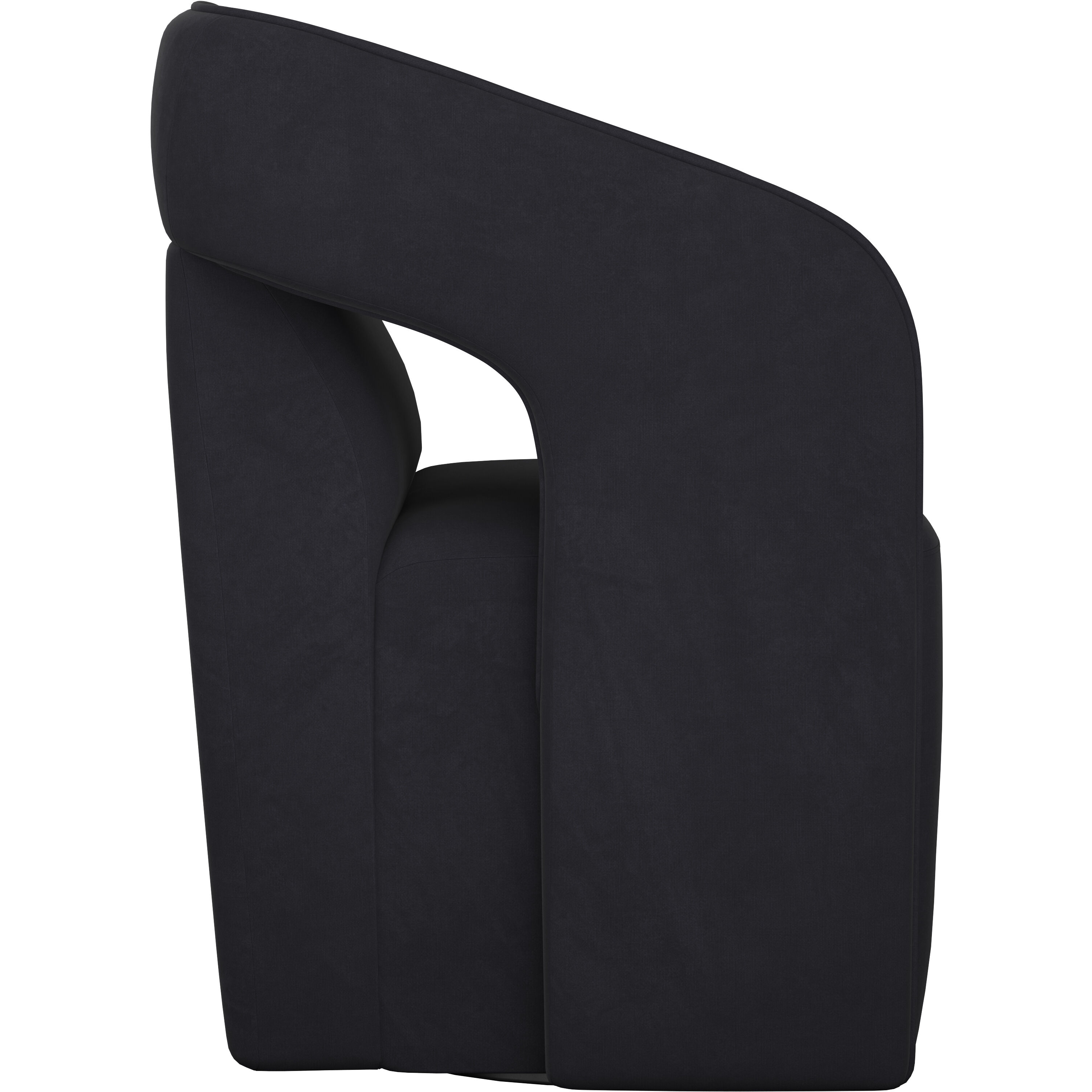 Kendrick Abbington Black Wheeled Dining Armchair, Wheeled